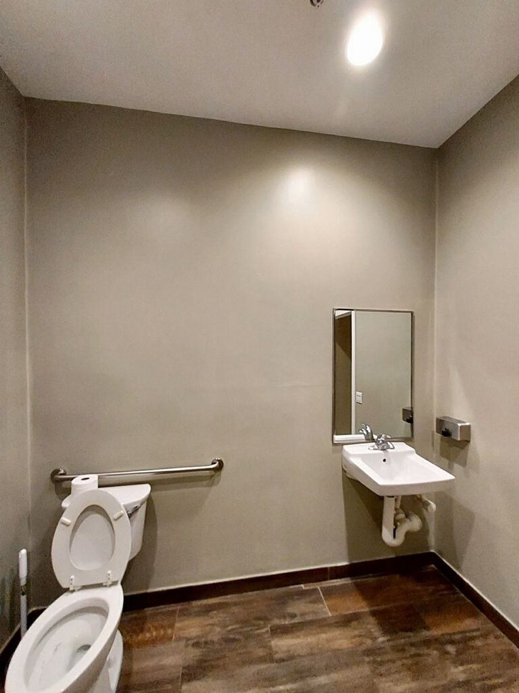 Same restroom after repair