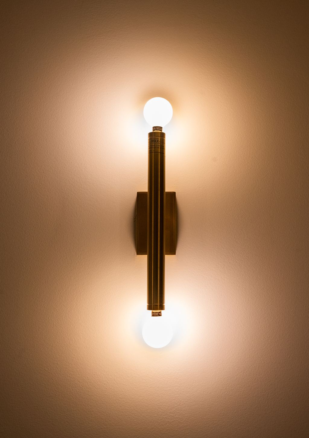 New brass wall sconce detail